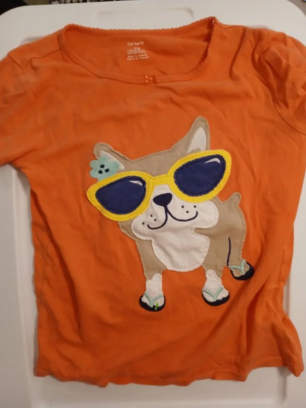 Carters Girls 10 Dog Shirt